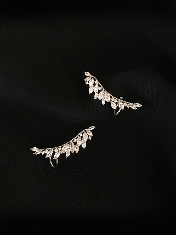 Diamond crawler earrings deals