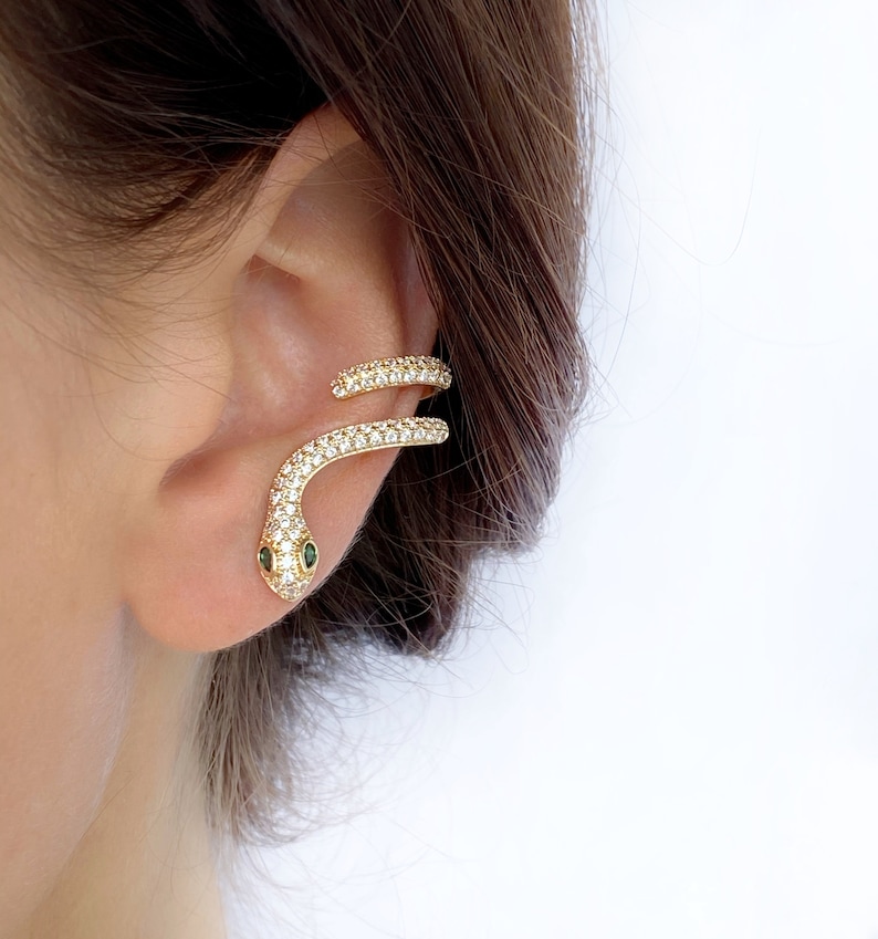 Snake Climber Earrings Crawler Earrings Ear Cuff Climbing Etsy UK
