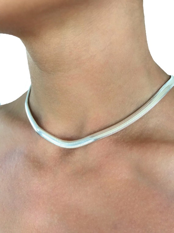 Silver Snake Chain Necklace Snake Chain 