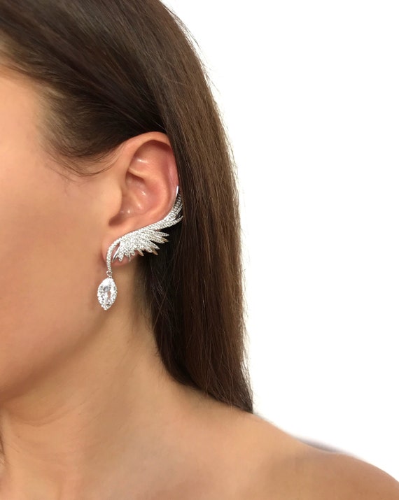 Ear Climber Earrings Ear Crawler Earrings Ear Cuff Earrings