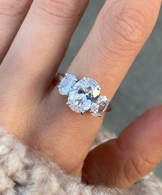 3 carat trilogy diamond cheap ring