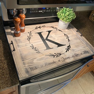 Couvercle supérieur de cuisinière électrique de ferme/planche à nouilles/décor de cuisine/housse de table de cuisson/décor de style ferme