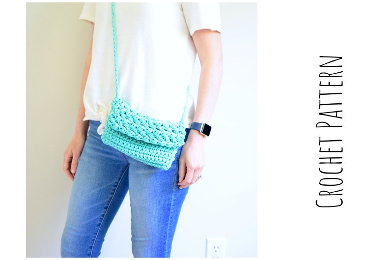 Cross Body Crochet Bag Pattern Easy Crochet Pattern Small Purse PDF Instant Download image 1