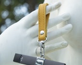 Silver Juul Keychain with Lambskin Leather Wristlet