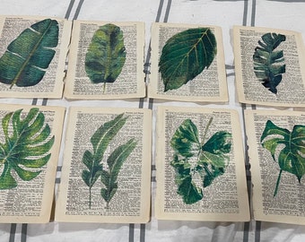 Plant Themed Dictionary Prints