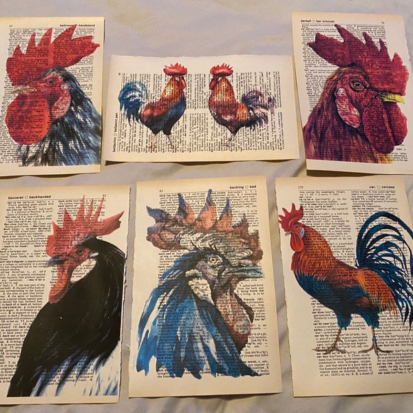 Dictionnaires imprimés sur le thème du poulet