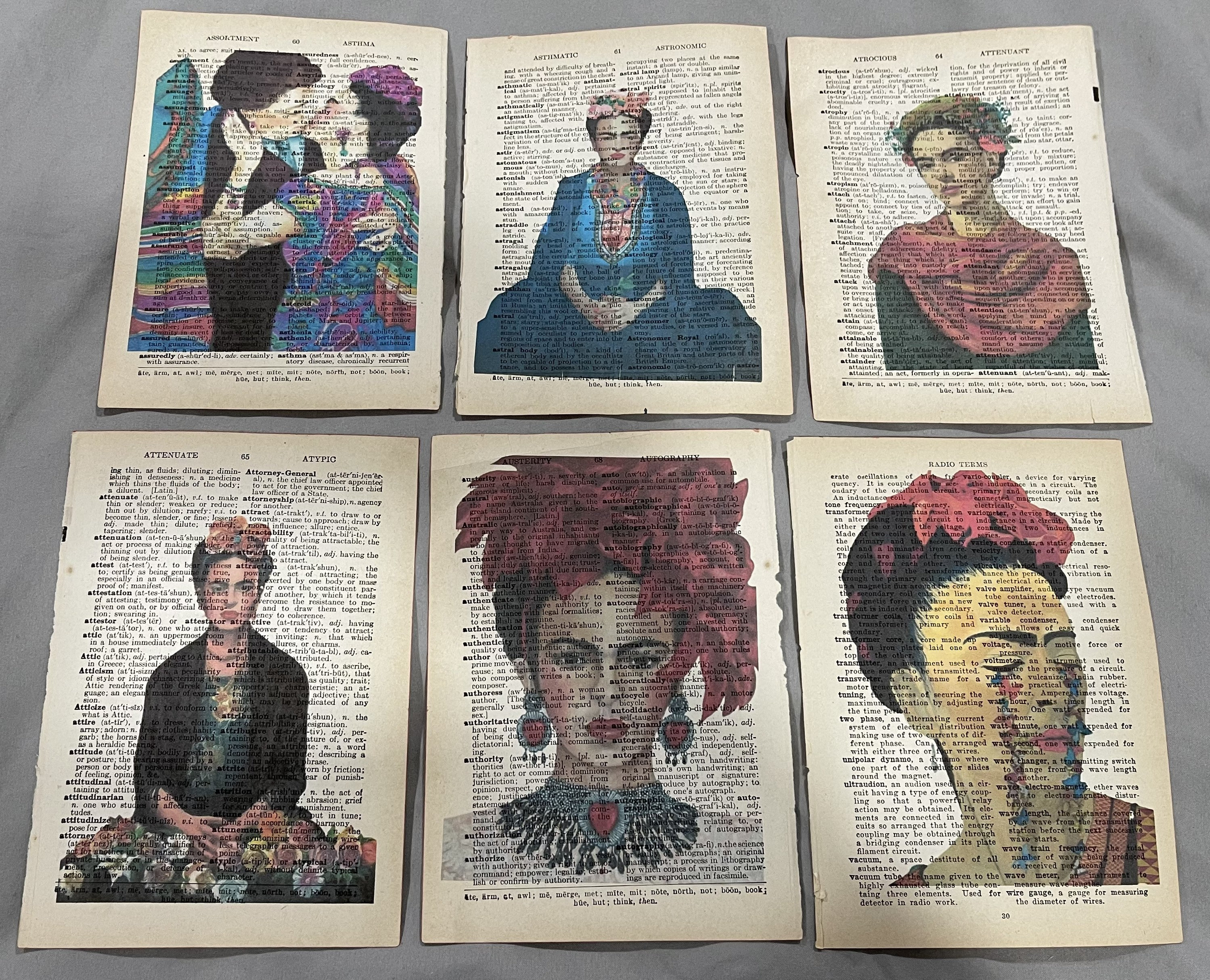 Frida Khalo themed dictionary prints