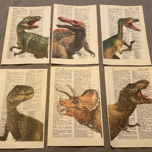 Dinosaur Themed dictionary prints