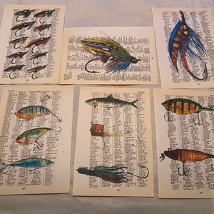 Fishing Lure themed Dictionary Prints