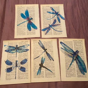 Dragonfly Themed dictionary prints