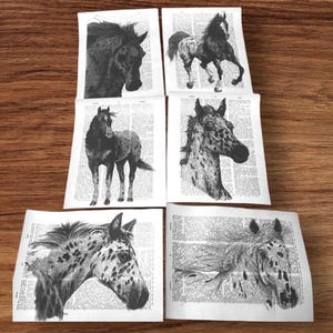 Horse themed dictionary prints