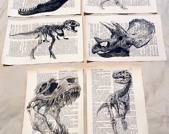 Dinosaur Themed dictionary prints