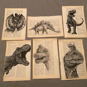 Dinosaur Themed dictionary prints