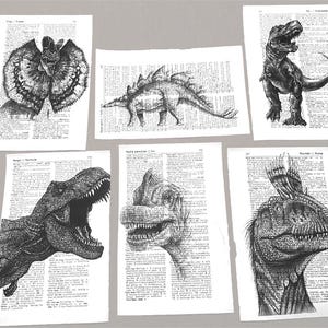 Dinosaur Themed dictionary prints
