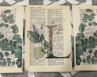 Letter “L” and Plant themed dictionary prints