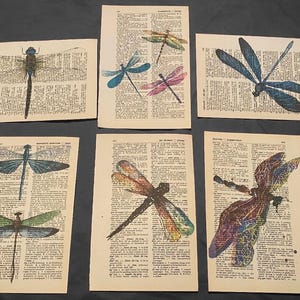 Dragonfly Themed dictionary prints