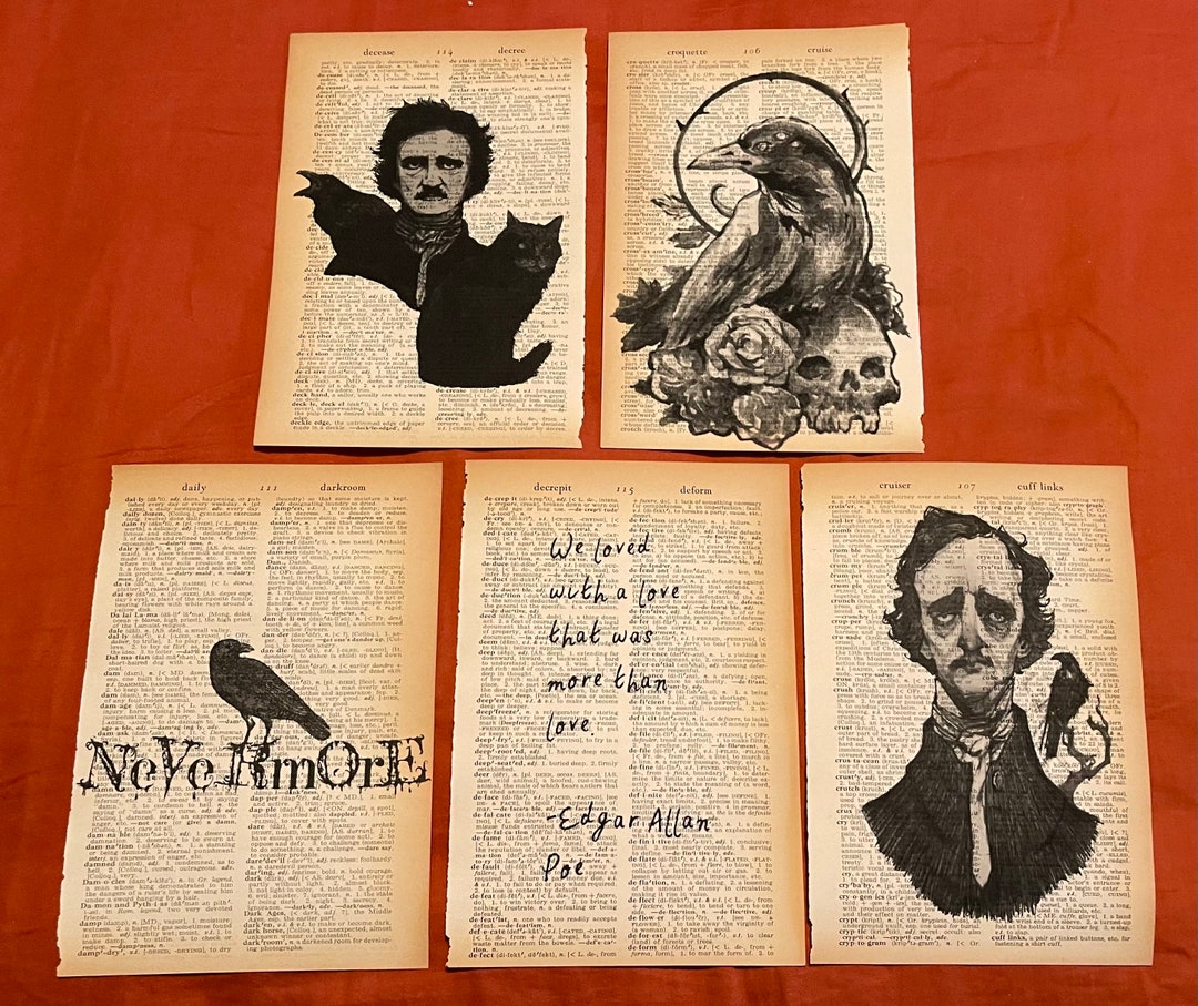 Edgar Allan Poe Themed Dictionary Prints - Etsy