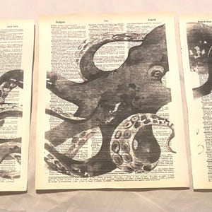 Octopus Themed dictionary prints