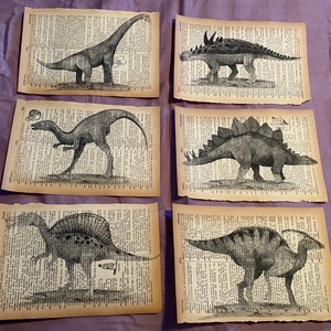 Dinosaur Themed dictionary prints