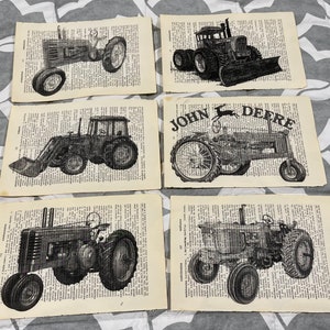 Farm Tractor themed dictionary prints