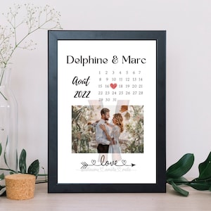 personalized meeting or wedding calendar poster