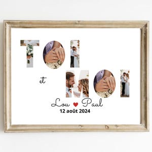 personalized you and me poster with photos - personalized gift for family or wedding or valentine's day with your photos