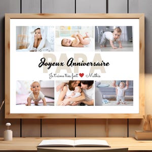 personalized gift for dad | baby photo frame for dad | gift idea for dad | birthday gift for dad | unframed