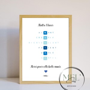Personalized teacher souvenir poster – End of school year gift | Thank the teacher with emotion