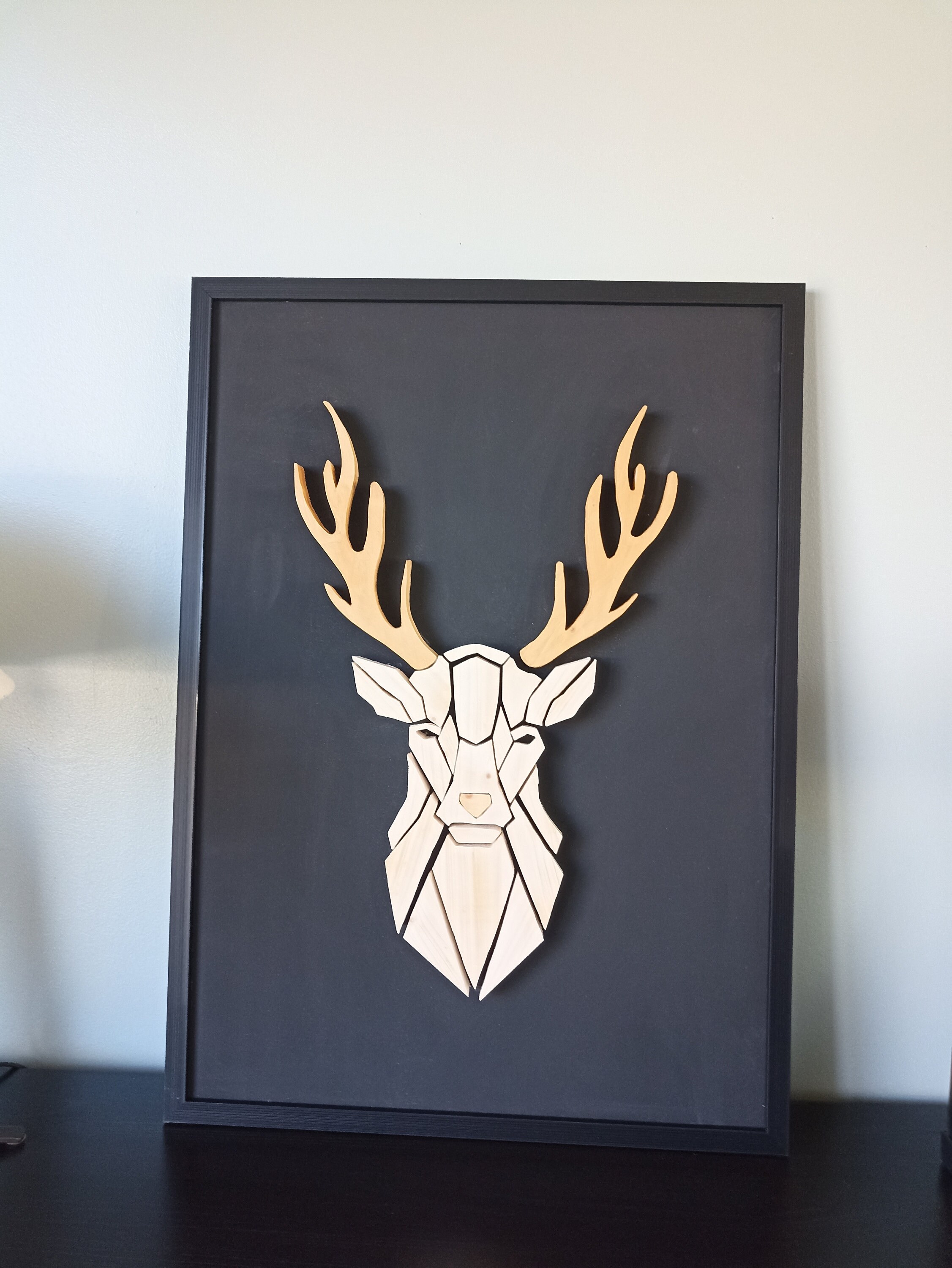 Tableau Cerf Géométrique