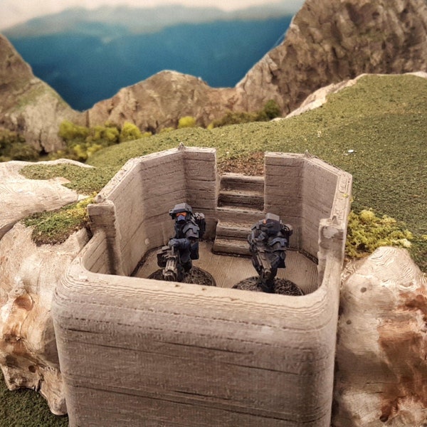 WWII bunker voor modulaire gaming Hills serie 28mm schaal. Warhammer 40 k terrein | Star Wars Legion landschap | Wargaming | Keizerlijke aanval
