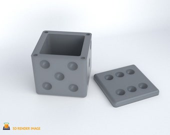 D6 Dice Storage Box. Dice Cup | Dice Container | DnD Dice Box