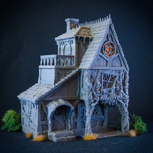 Healer’s house 28mm scale building for medieval and fantasy village. City of Tarok • Wargaming • Terrain Scenery