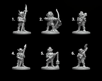 Goblin Warrior Resin Miniaturen. Perfect voor D&D Dungeons and Dragons • Tafelspel • Wargaming miniaturen