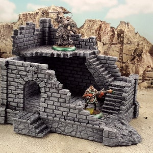 Two Level Stone building suitable for medieval or fantasy scenarios 28mm scale. 40k | FFG | Wargaming | Terrain Scenery