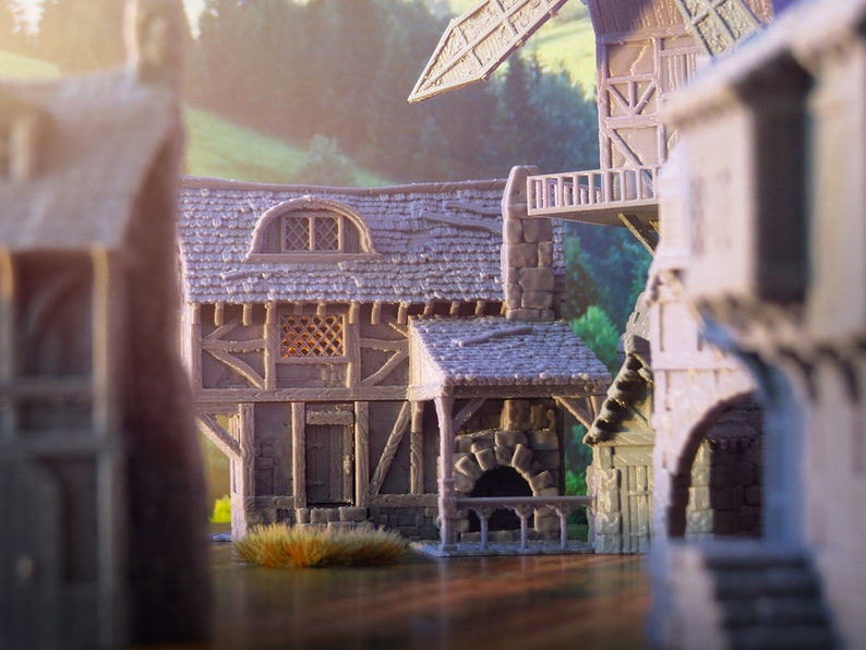 Blacksmith 28mm scale building for medieval and fantasy village. City of Tarok Wargaming Terrain Scenery image 3