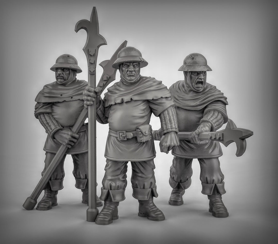 Town Guards Resin Miniatures. Perfect for D&D Dungeons and Dragons