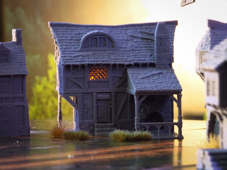 Blacksmith 28mm scale building for medieval and fantasy village. City of Tarok Wargaming Terrain Scenery image 2