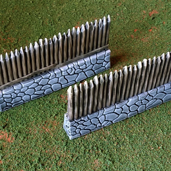 Fantasy viking palisade 28mm terrain scale. Warhammer | DnD | Pathfinder | Dungeons & Dragons | RPG