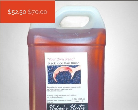 Black Rice Hibiscus Strengthening Treatment! Perfect for Strand Strength and Growth! 1 Gallon wholesale private label