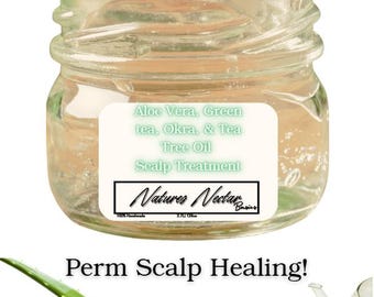 Alopeciaway Aloe Vera , Green tea, Okra, & Tea  Tree, Chia Gel Scalp Treatment
