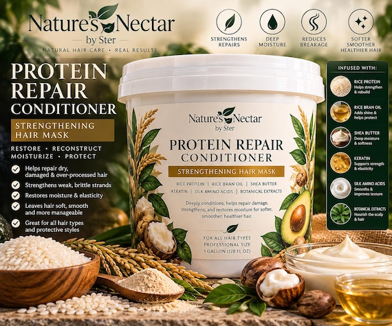 Protein Repair Conditioner, Rice Protein & Rice Bran Oil Hair Mask