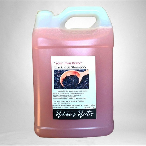 Black Rice Hibiscus Hair and Scalp Shampoo! Perfect for blood flow to scalp! 1 gallon wholesale private label