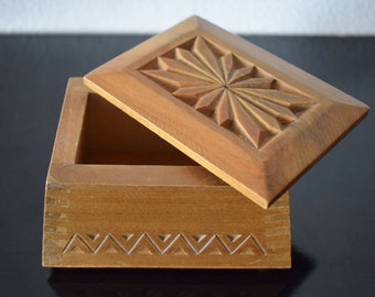 Vintage wooden jewelry box, Trinket box, Wooden jewelry box, Old jewelry box, Jewelry box, Storage box, Small jewelry box, Wooden box