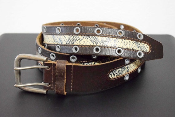 Genuine leather belt, Wide leather belt, Vintage belt… - Gem