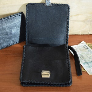 Cartera y bolso de piel para hombre, Cartera y bolso vintage hechos a mano, Cartera y bolso de piel auténtica, Bolso de mano para hombre, Cartera de piel para hombre, Regalo