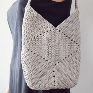Sac au crochet, sac fourre-tout au crochet, sac pour femme, sac à bandoulière fait main, sac tendance
