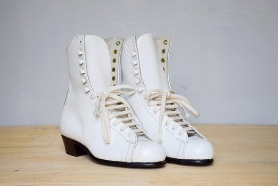 White leather boots for figure skating, Children's