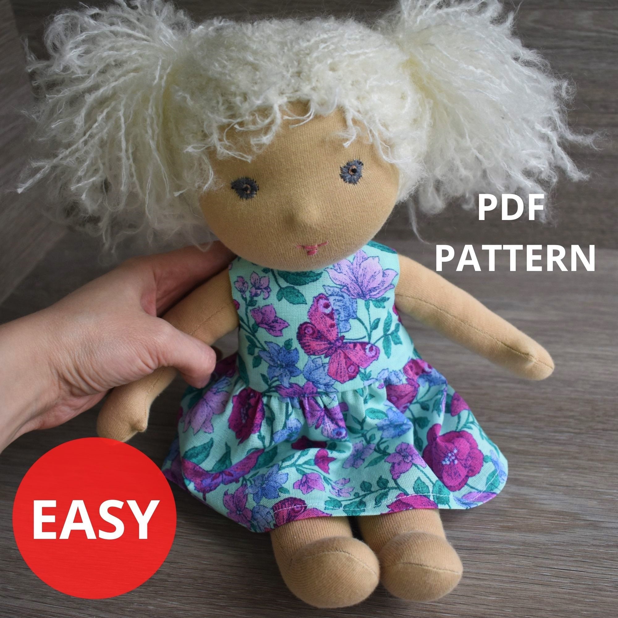 Waldorf doll pattern pdf dress doll clothes pattern 12 inch Etsy