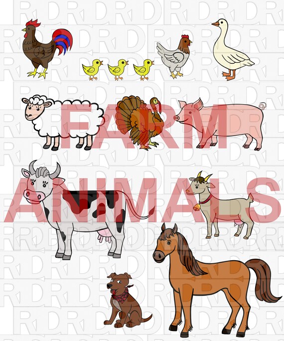 Download Farm Svg Farm Animal Svg Farm Animal Clipart Farm Animals Etsy PSD Mockup Templates