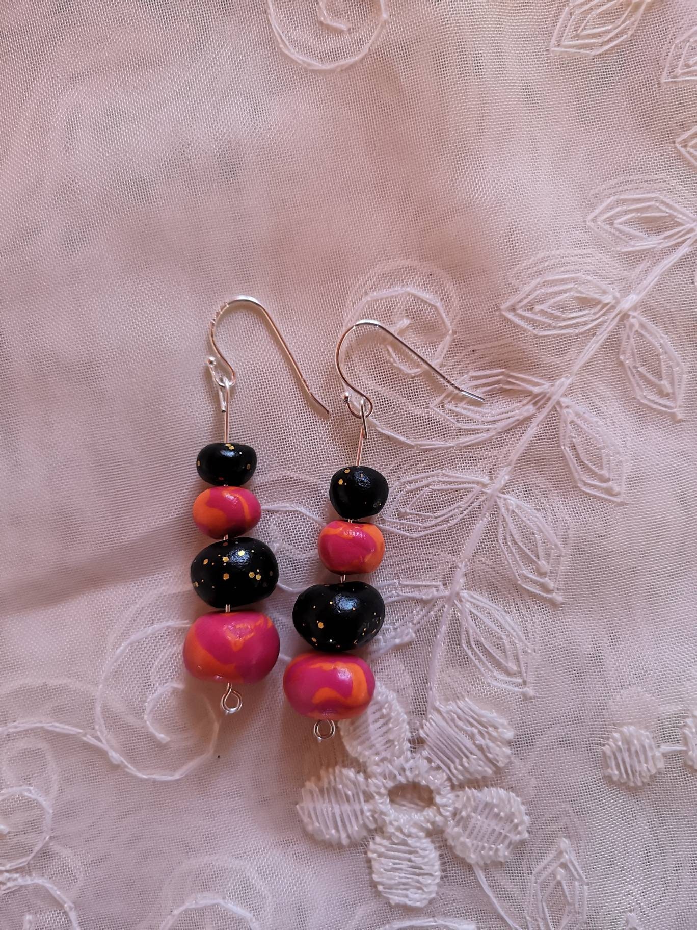 Handmade dangley statement bead earrings | Etsy